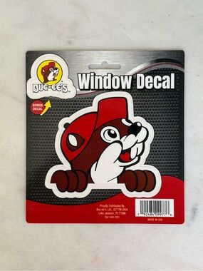 Buc-ee's Red Beaver Window Decal